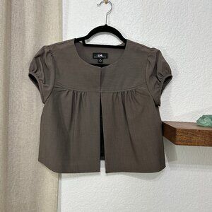 I.N. San Francisco Short Sleeve Blazer / Bolero in Tan - Size: M